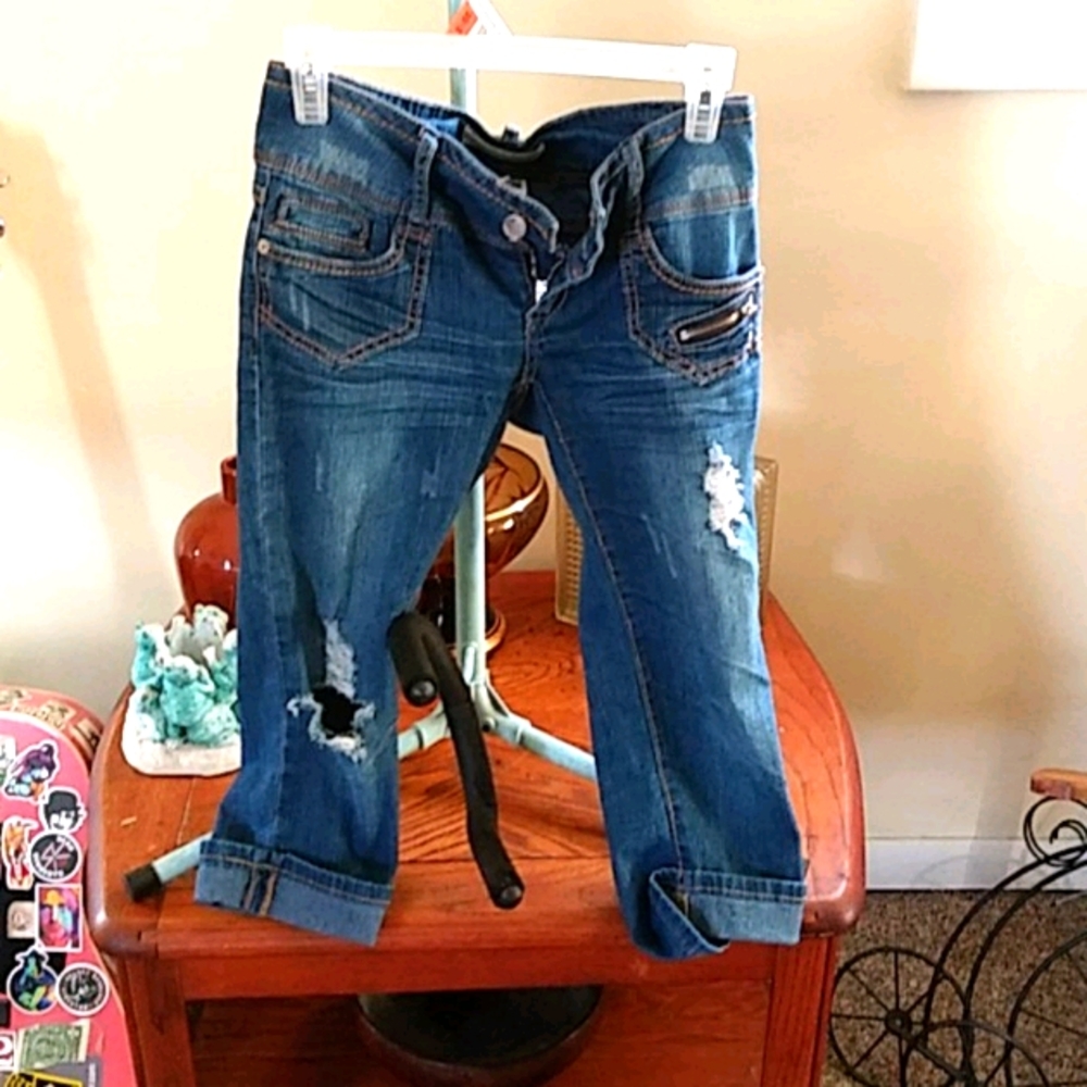 Denim capris